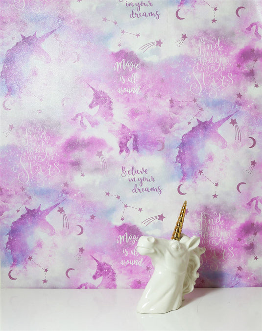 Galaxy Unicorn Blush Multi Wallpaper sw12