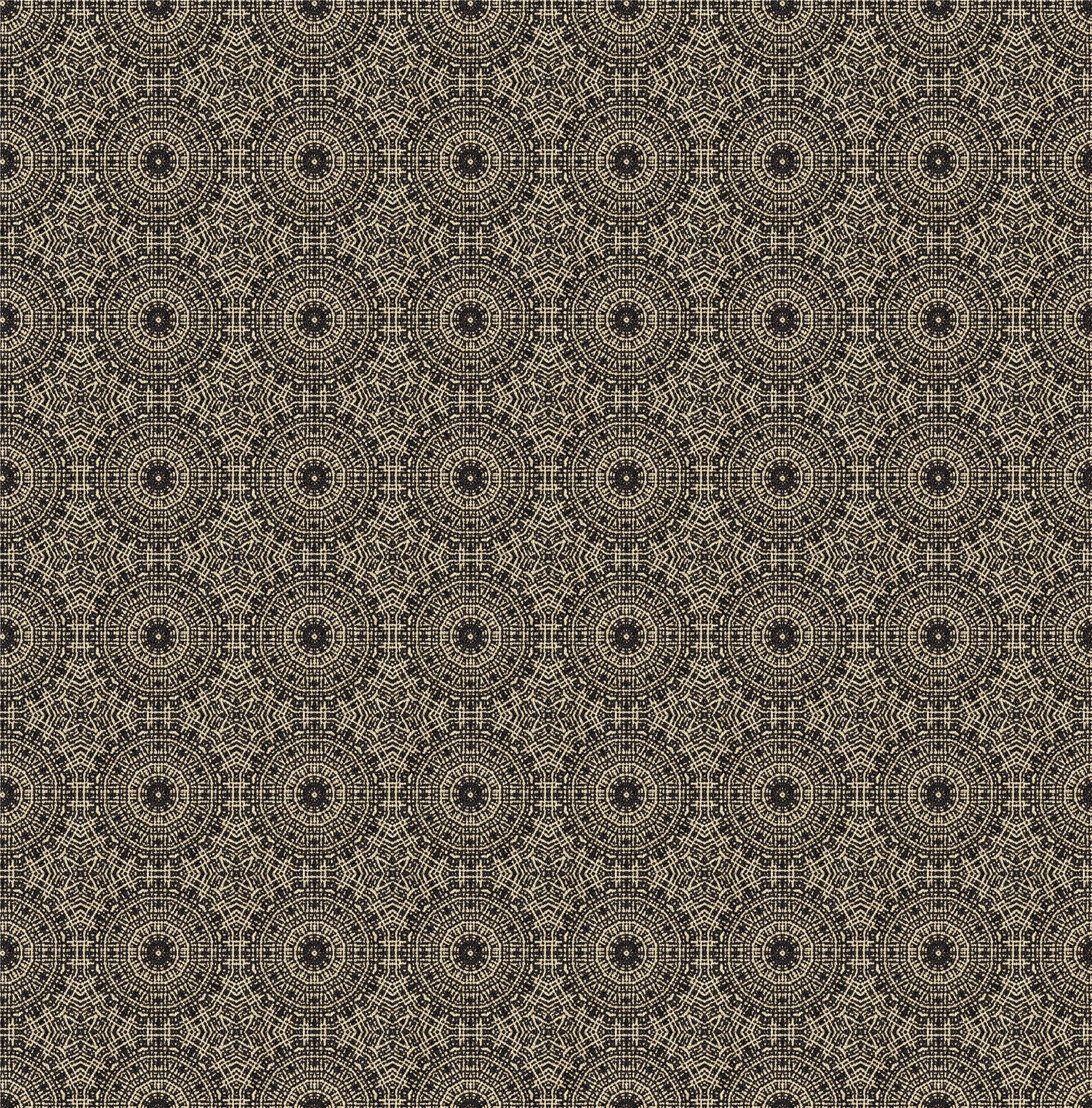 Symmetrical Chic Black and Gold Wallpaper