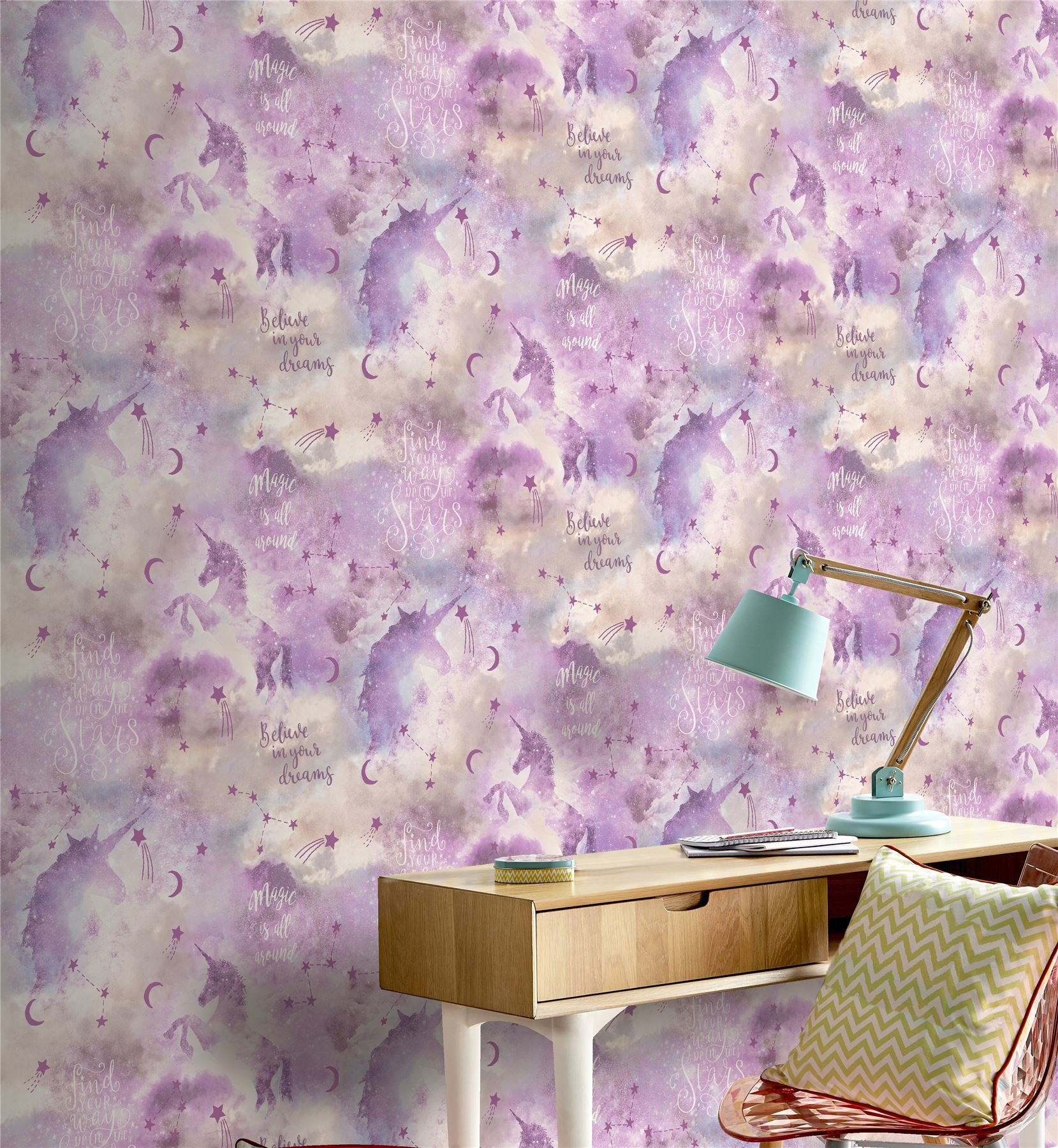 Galaxy Unicorn Blush Multi Wallpaper sw12