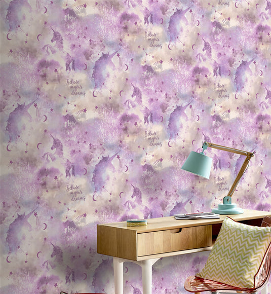 Galaxy Unicorn Blush Multi Wallpaper sw12