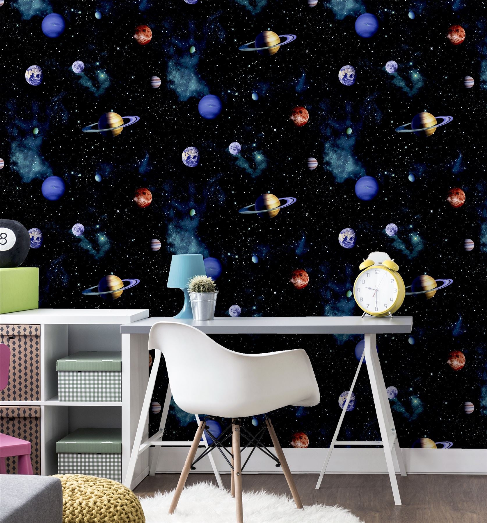 Cosmos Charcoal Wallpaper