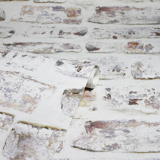 Whitewashed Wall White Wallpaper sw12