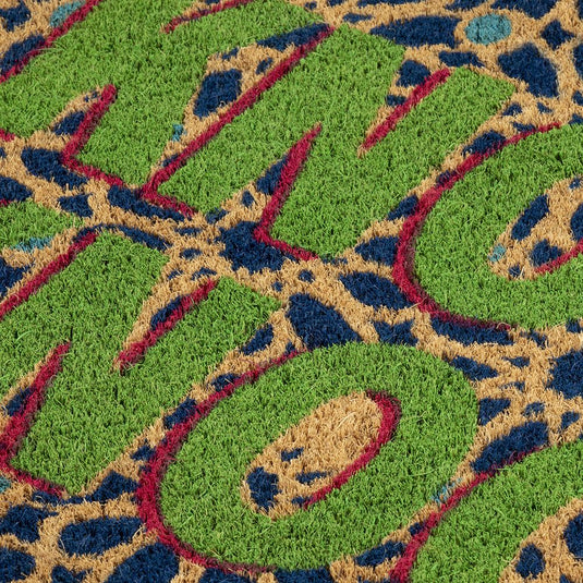 Astley Knock Knock Printed PVC Backed Coir 40x60cm Doormat