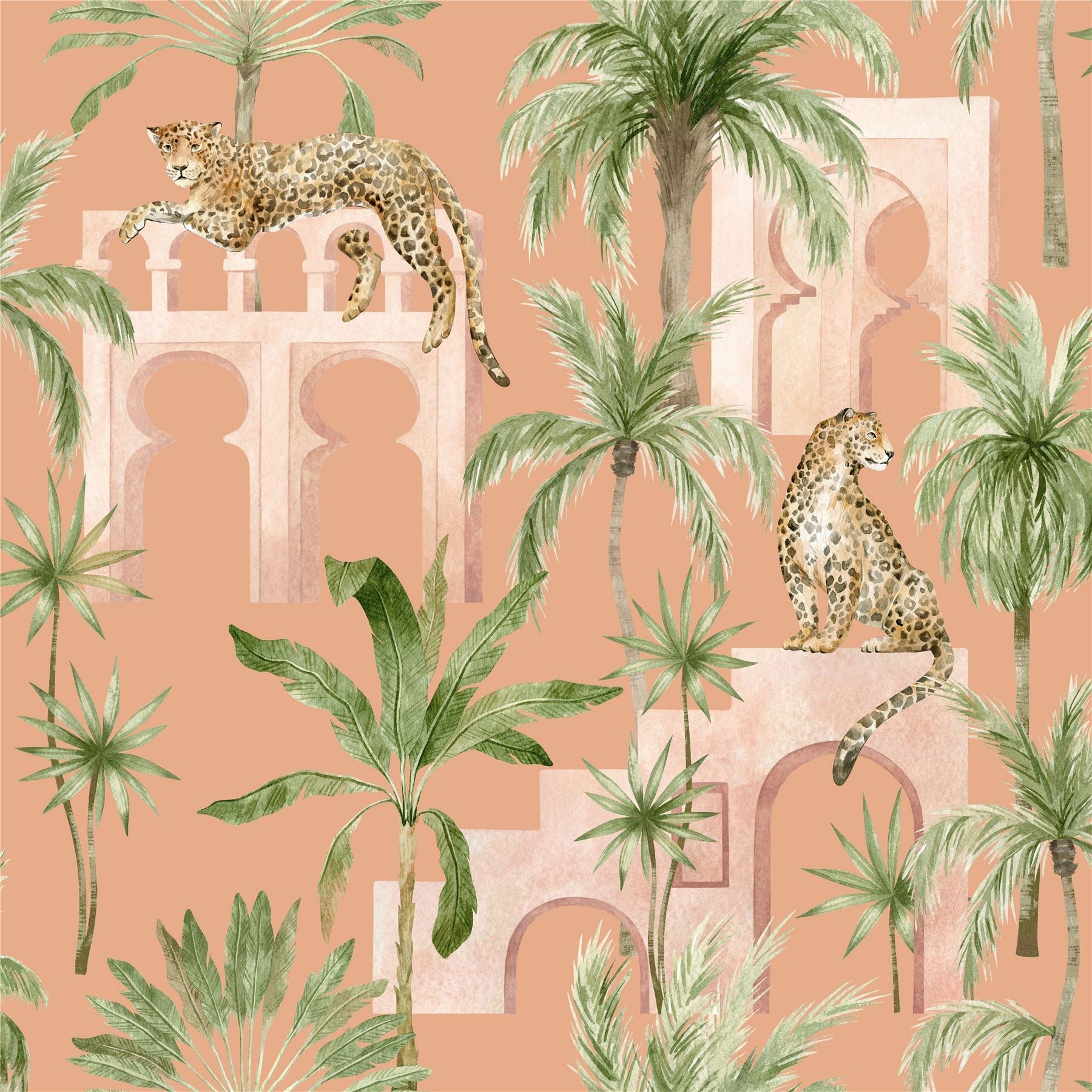 Leopard Arches Wallpaper