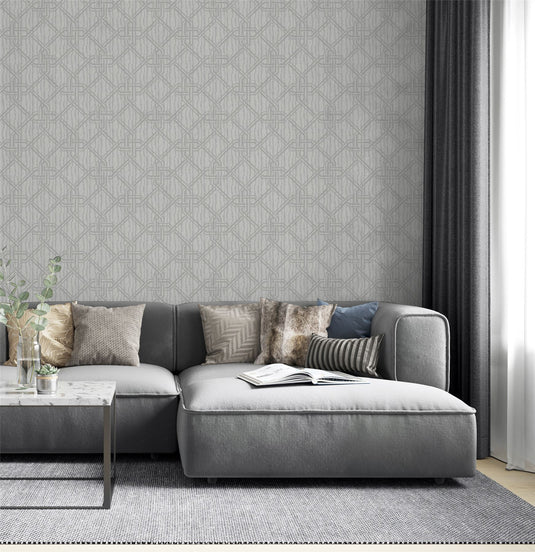 Gianni Foil Silver Wallpaper sw9