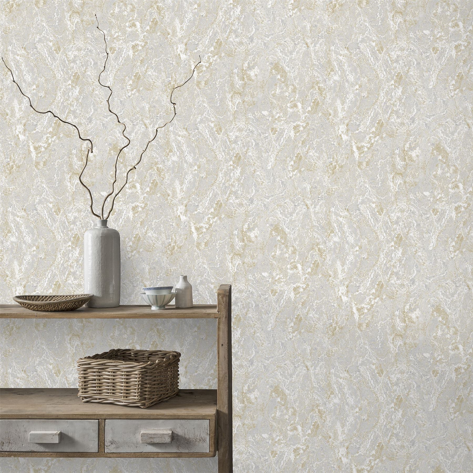 Marble Patina Soft Gold Wallpaper