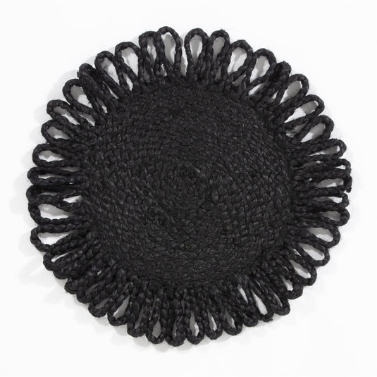 Thames Jute Star 36x36cm Black Set of 2 Placemats