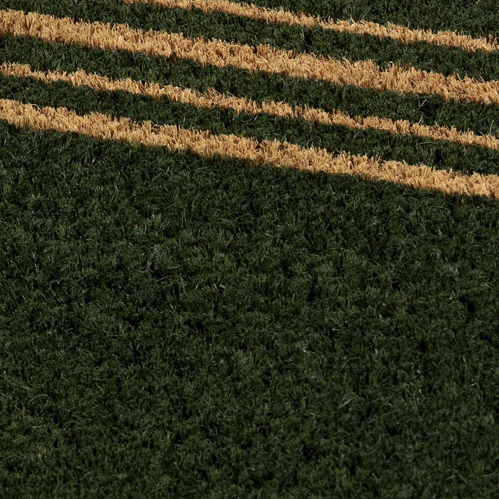 Astley 4 Stripes Latex Backed Coir 45x75cm Green Doormat