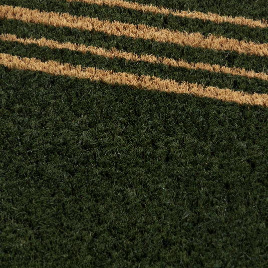 Astley 4 Stripes Latex Backed Coir 45x75cm Green Doormat
