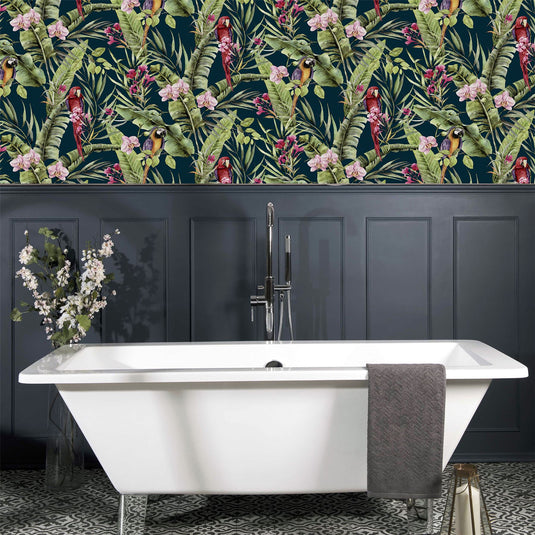 Pretty Polly Navy Multi Wallpaper sw12