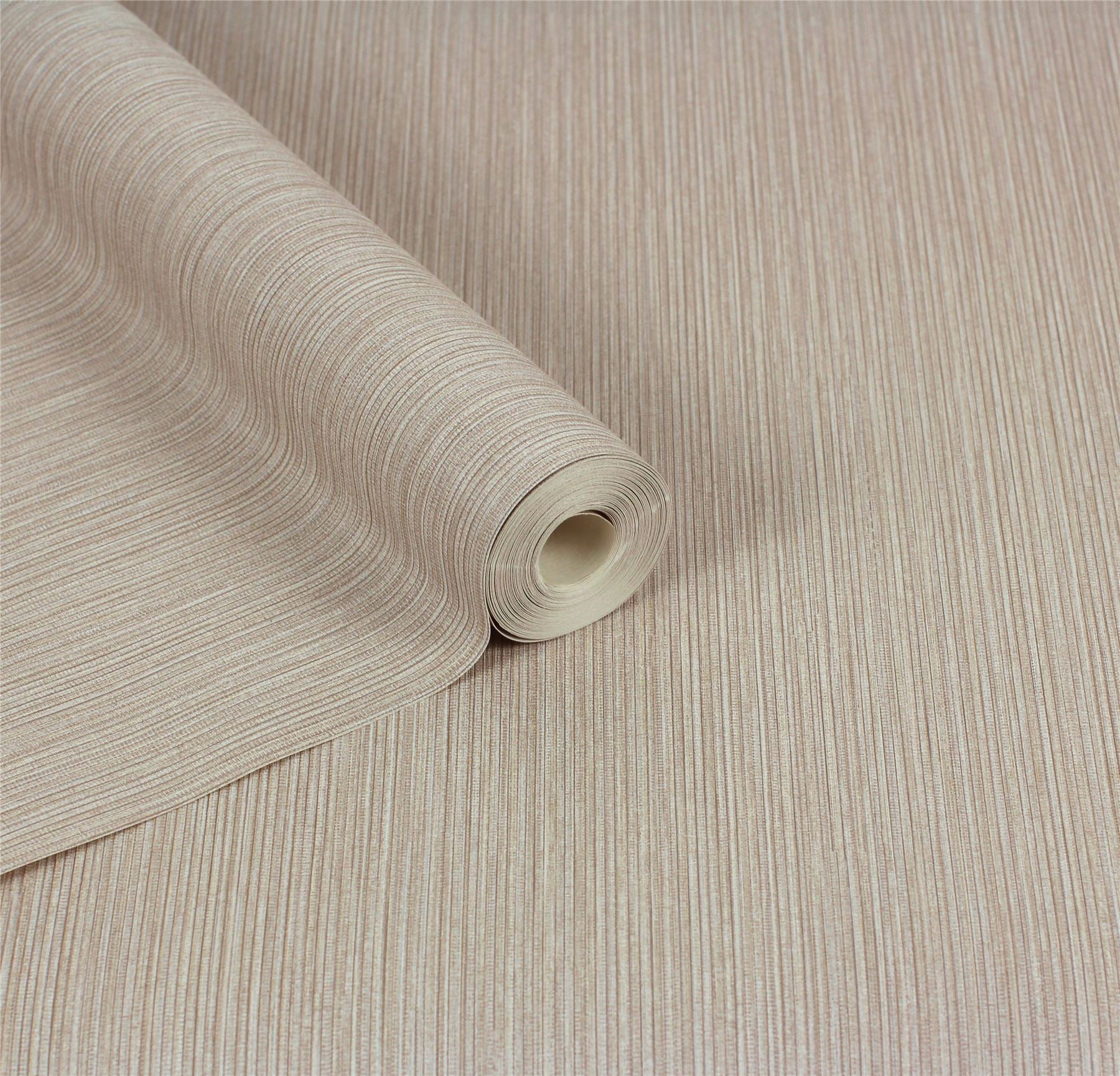 Japandi Grasscloth Neutral Wallpaper