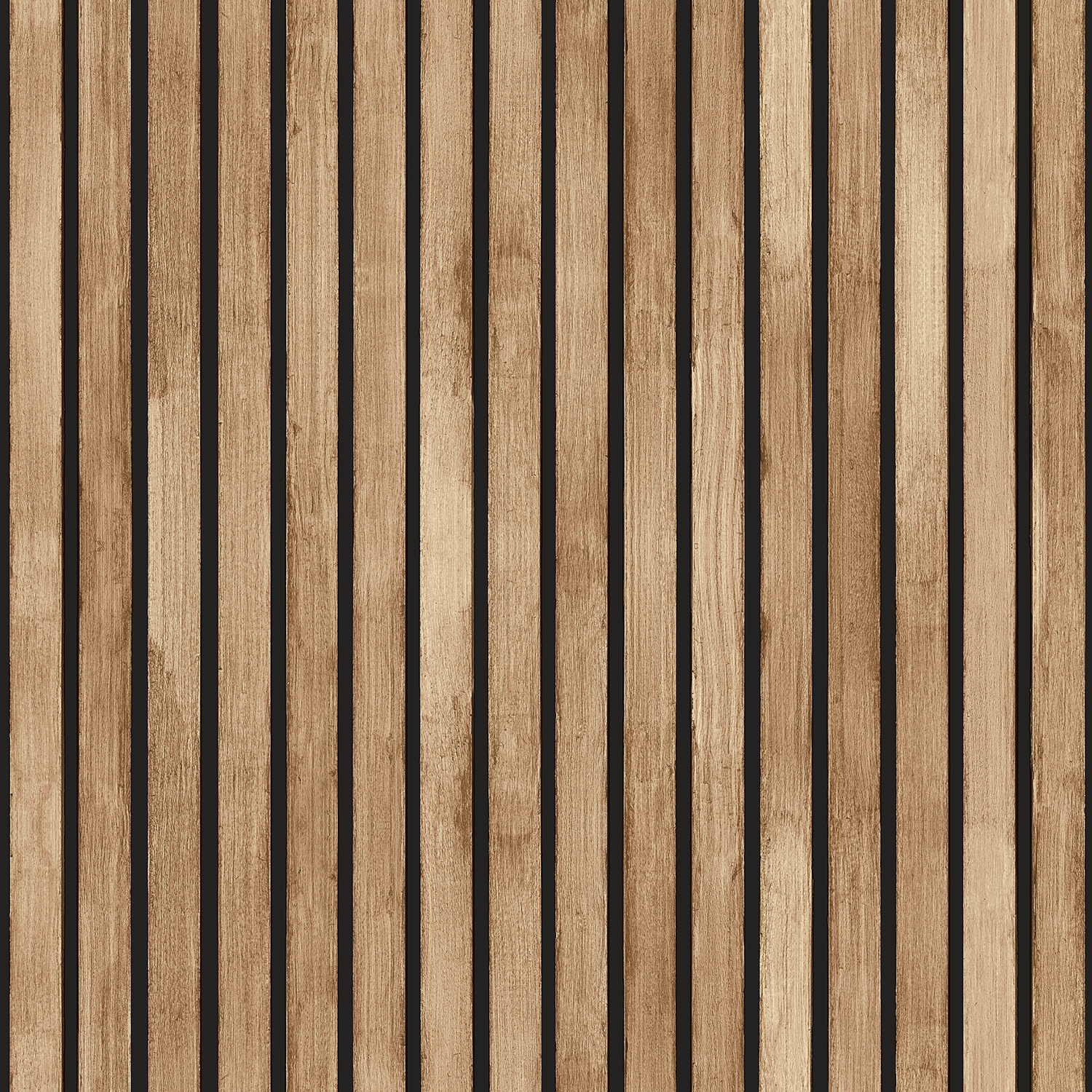 Wood Slats Natural Wallpaper