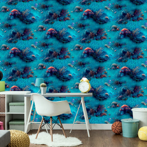 Under The Sea Blue Wallpaper