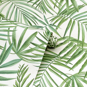 Palm Leaves Green Wallpaper