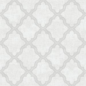 Ornate Trellis Grey Wallpaper