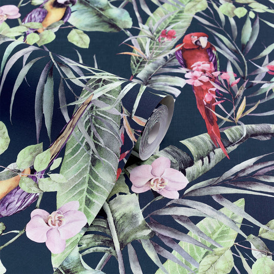 Pretty Polly Navy Multi Wallpaper sw12
