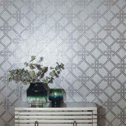 Gianni Foil Silver Wallpaper sw9