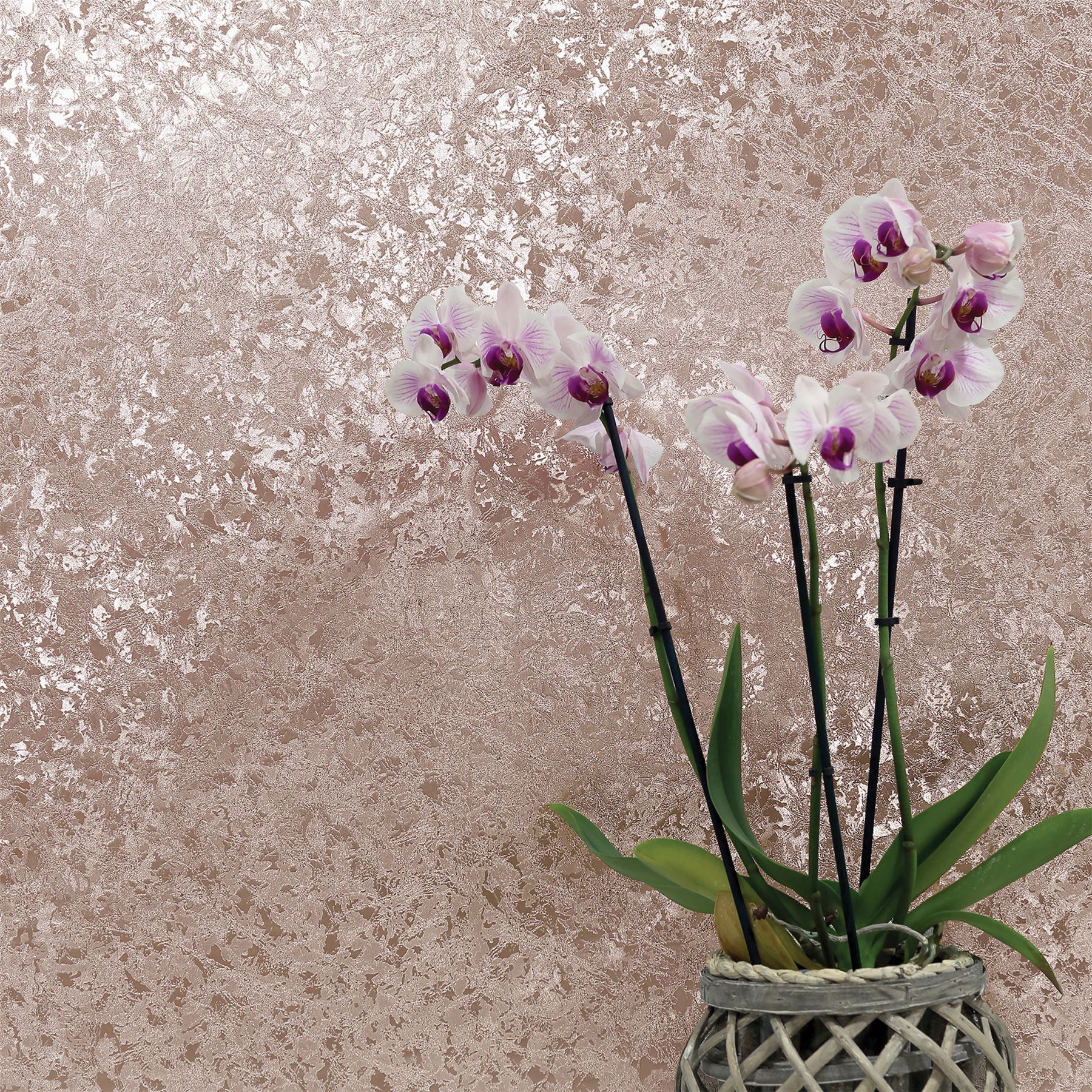 Velvet Crush Foil Rose Gold Wallpaper sw9
