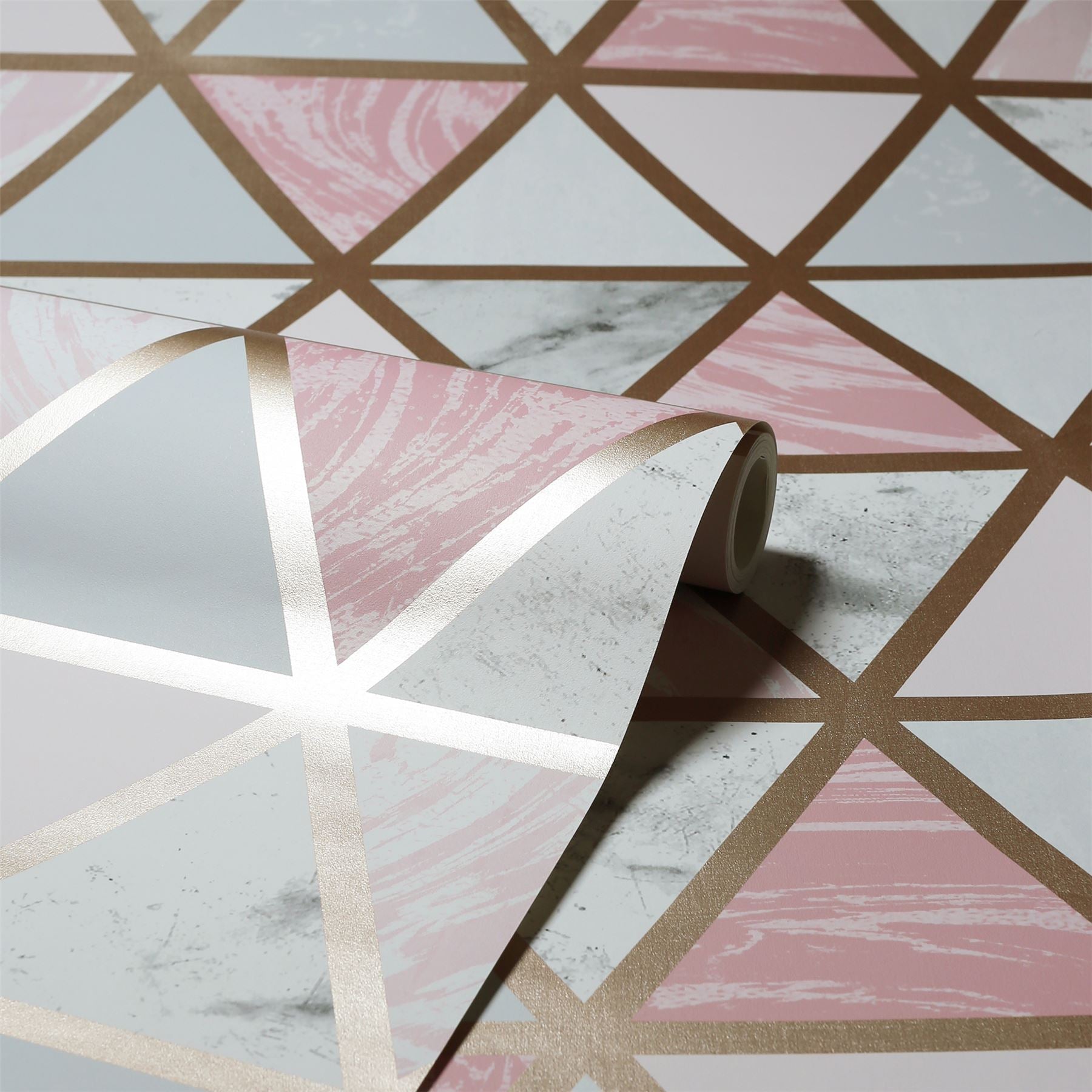 Marble Geo Pink Multi Wallpaper sw12