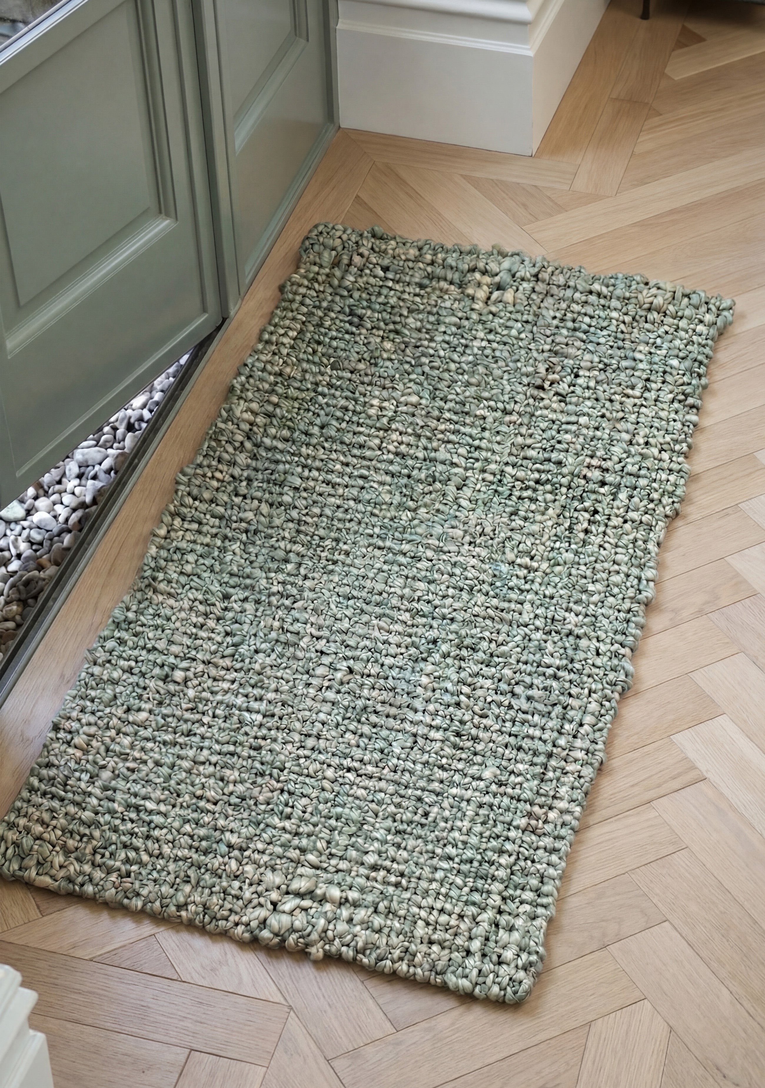 Whitefield Handwoven Boucle 45x75cm Grey Doormat