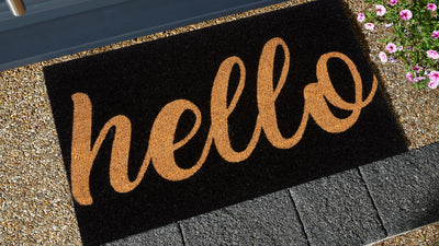 ST Astley Printed PVC Backed Coir 40x60cm Printed Hello Doormat