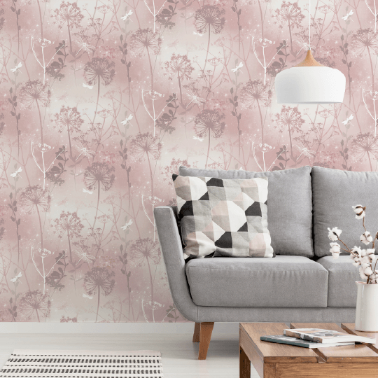 Damselfly Blush Wallpaper