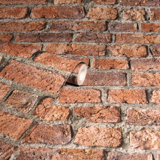 Urban Brick Red Wallpaper