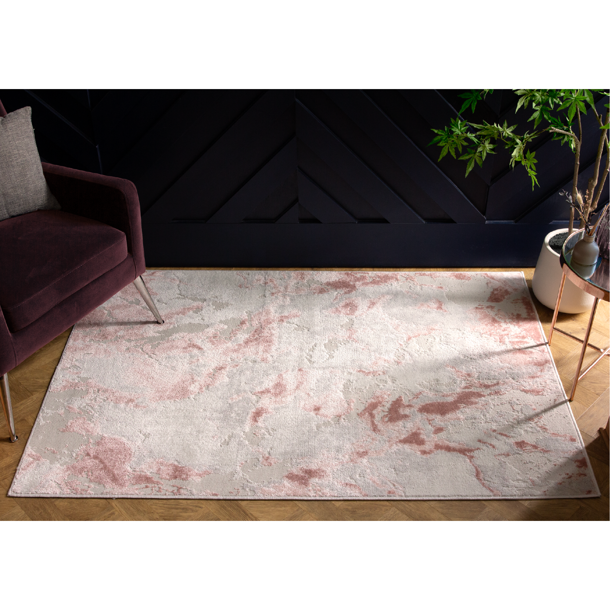 Muse Bahia Marble Pink Rug