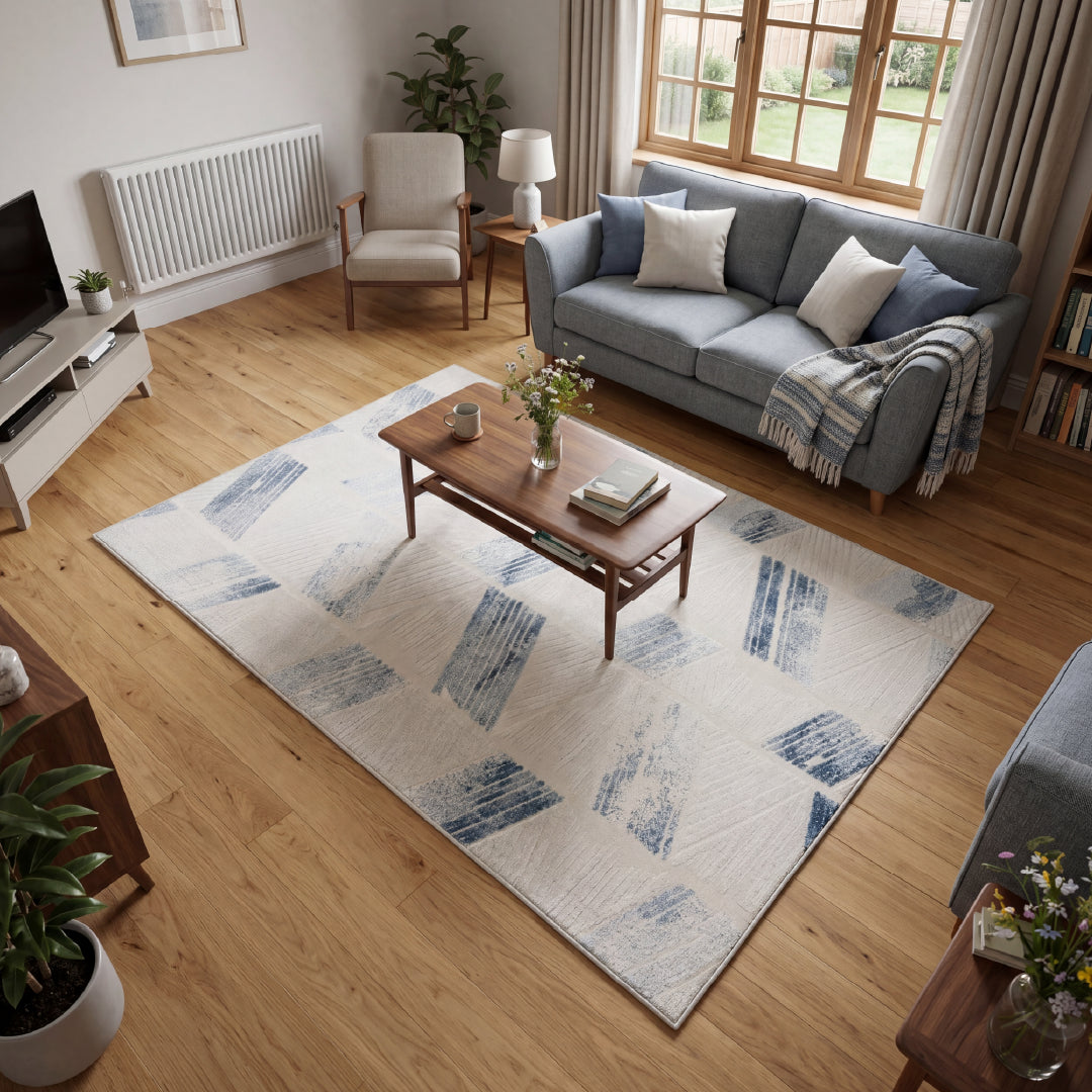 Muse Zig Zag Navy Rug