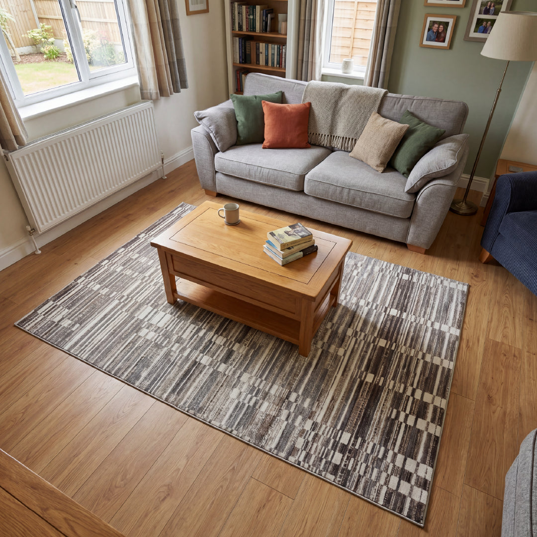 Muse Abstract Grey Rug