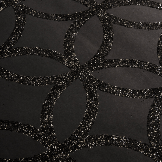 Sequin Geo Black Wallpaper
