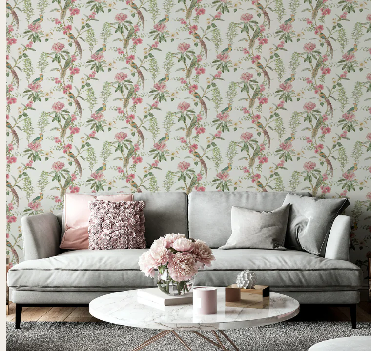 A promotional banner encouraging wall decor with elegant designs.