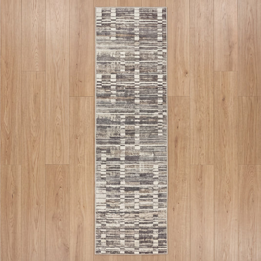 Muse Abstract Grey 60 x 230cm Runner