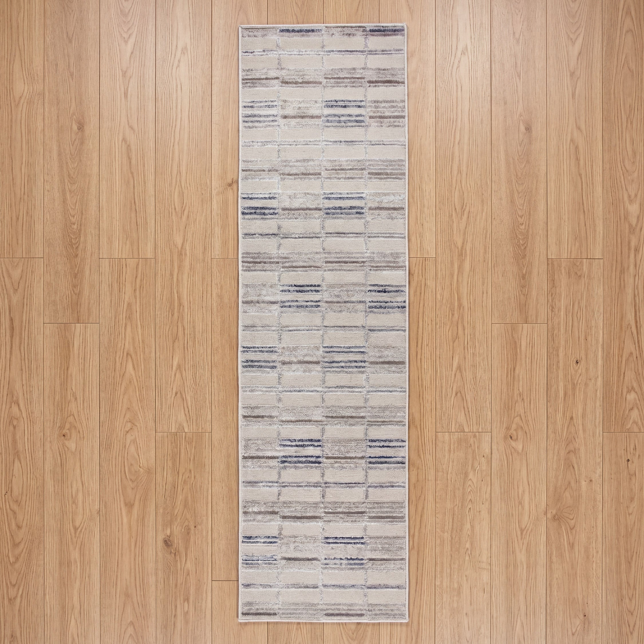 Muse Check Lines Navy 60 x 230cm Runner