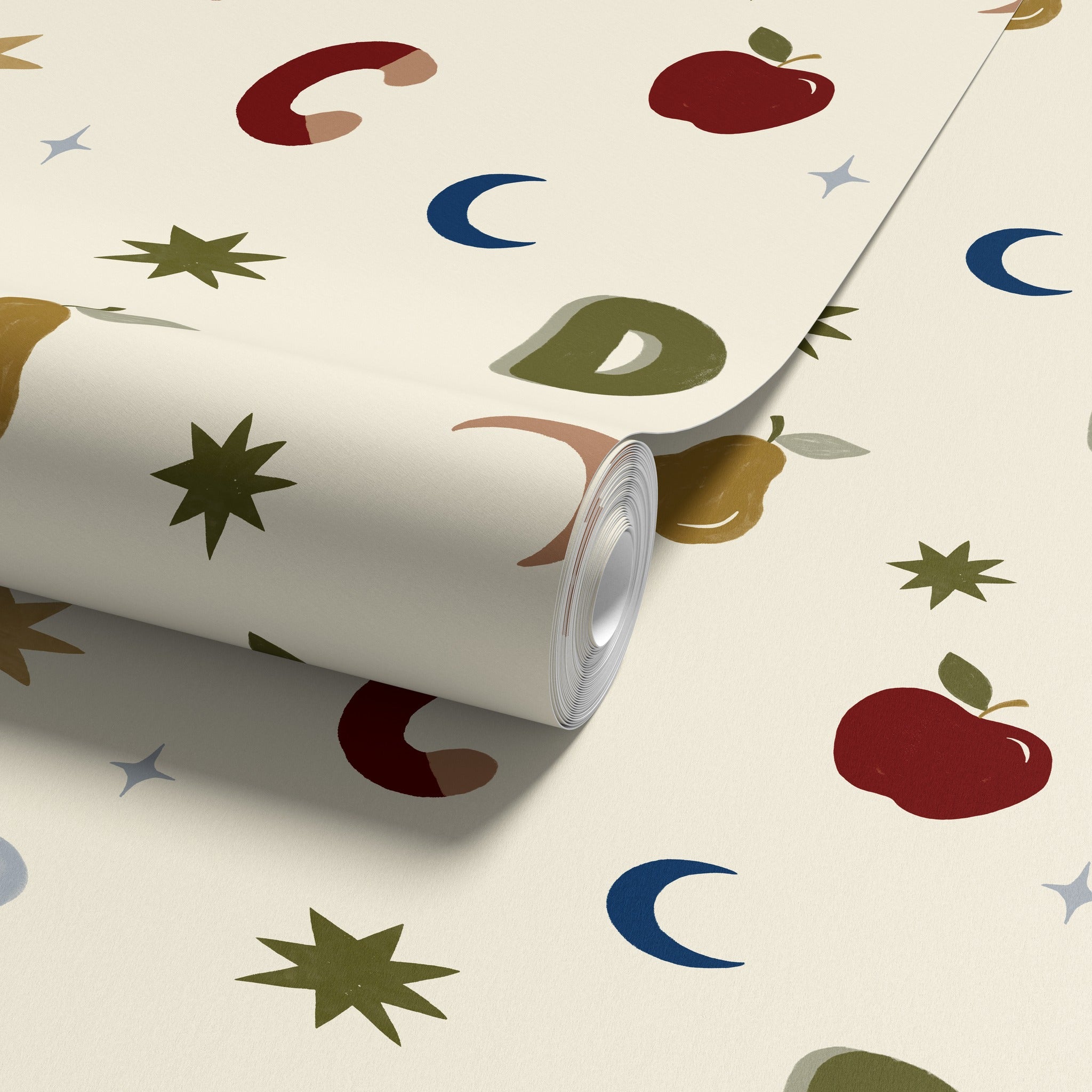 Alphafruit Cream,Yellow & Olive Wallpaper