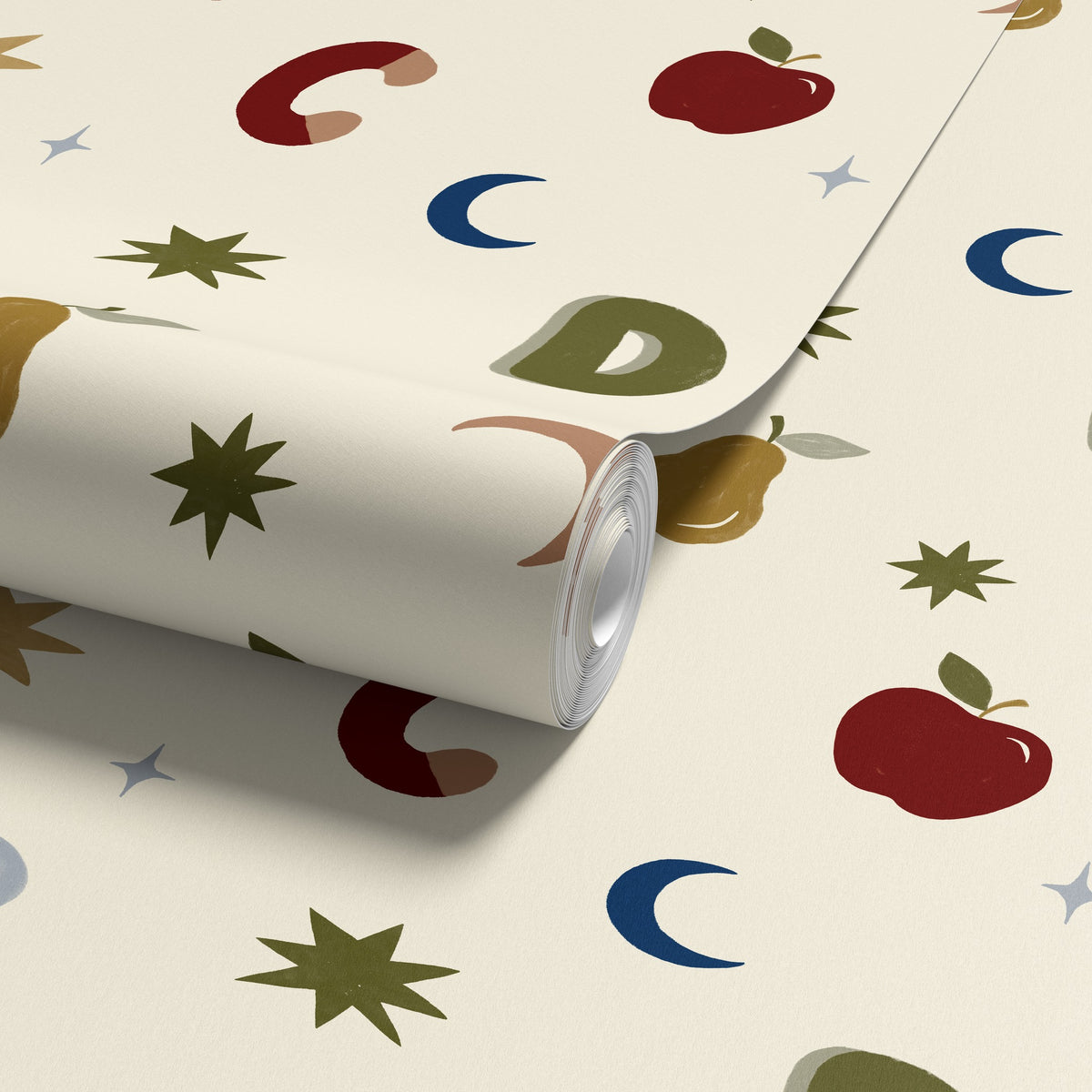 Alphafruit Cream,Yellow & Olive Wallpaper