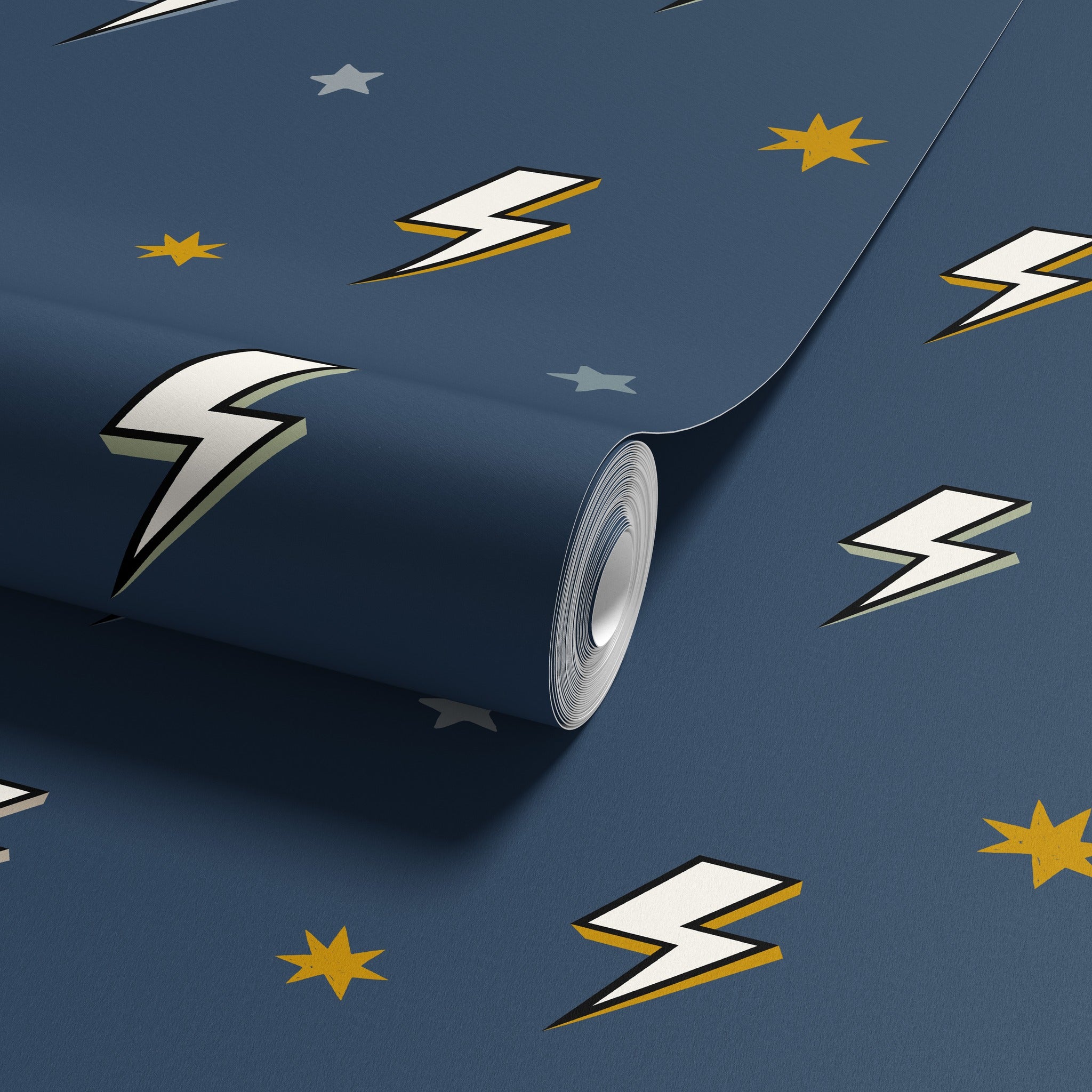Bolt Navy Blue Wallpaper