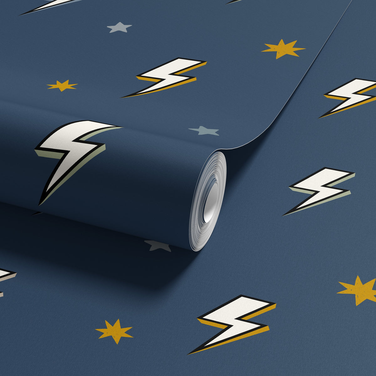 Bolt Navy Blue Wallpaper