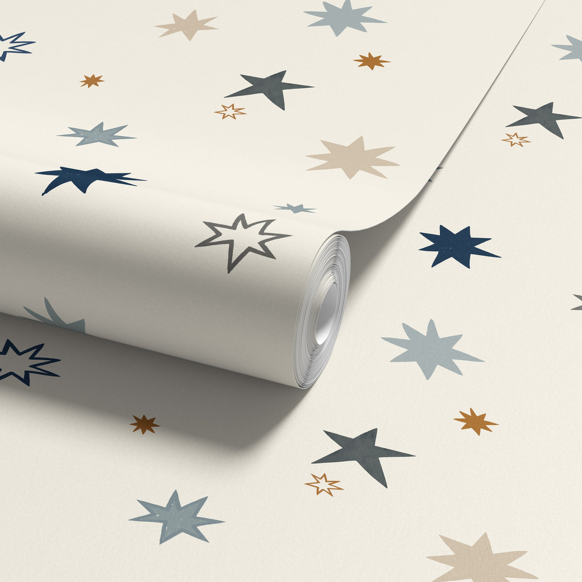 Supernova Blue & Blush Pink Wallpaper