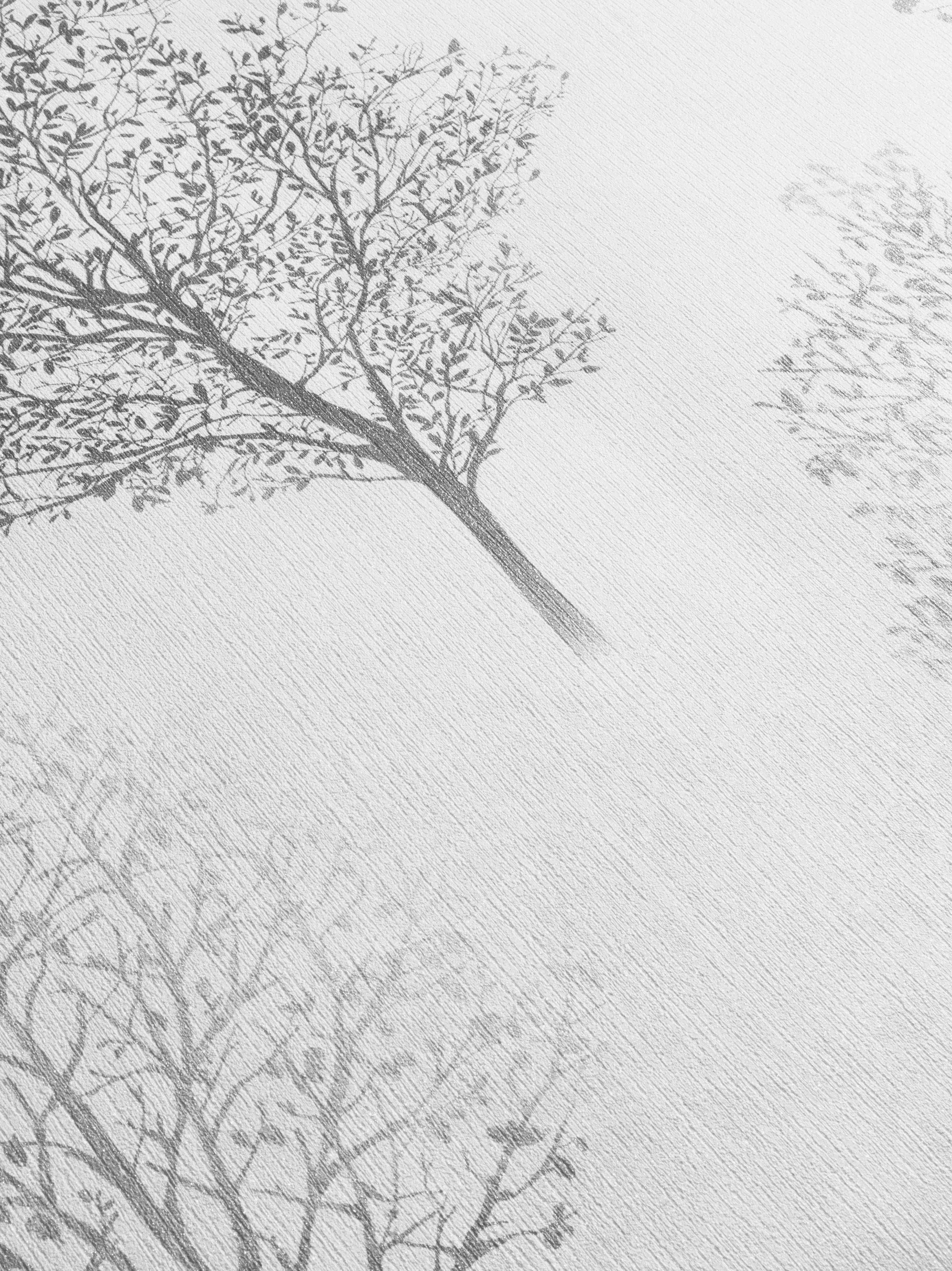 Wonderland Mono Wallpaper