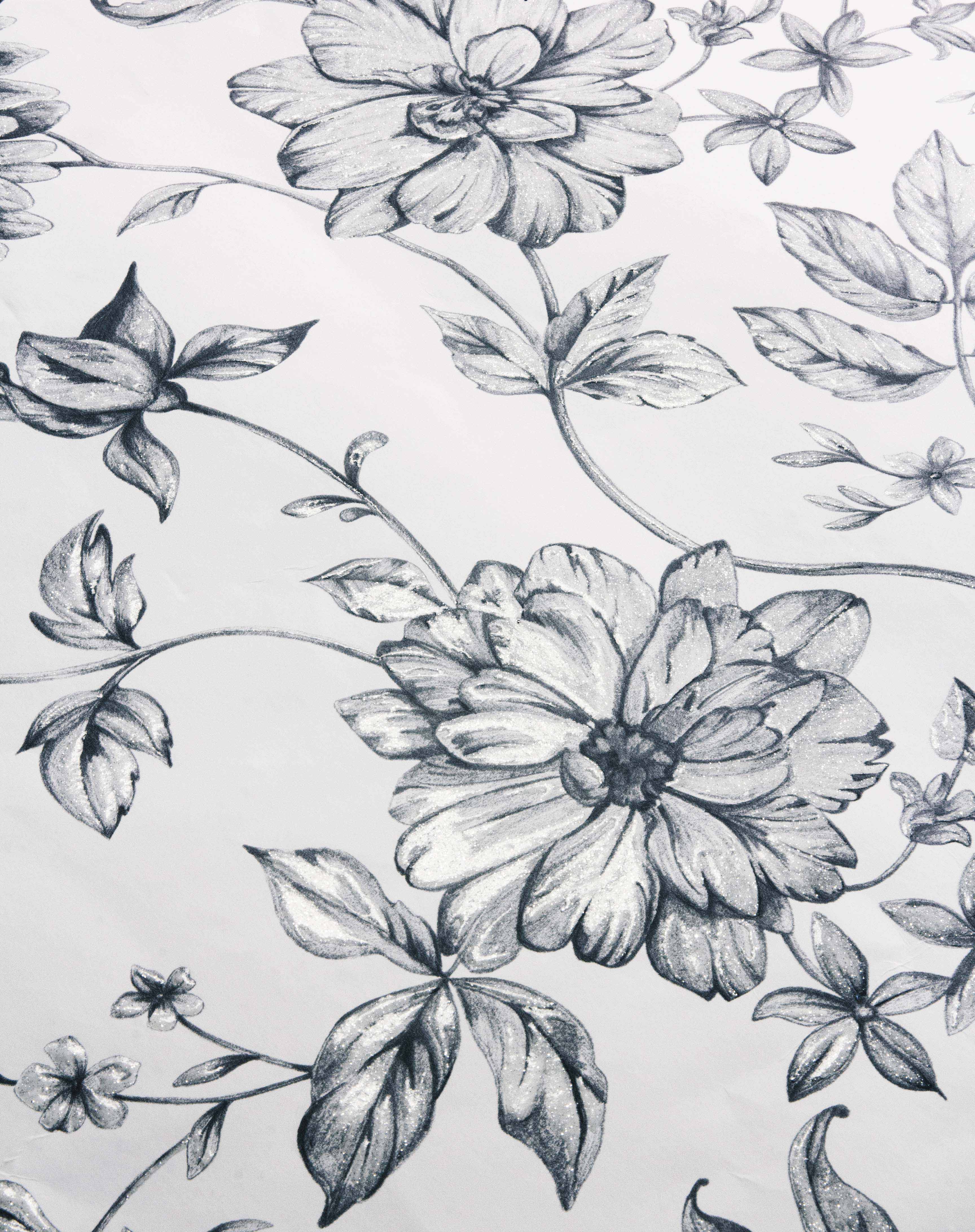 Fleur Mono Wallpaper