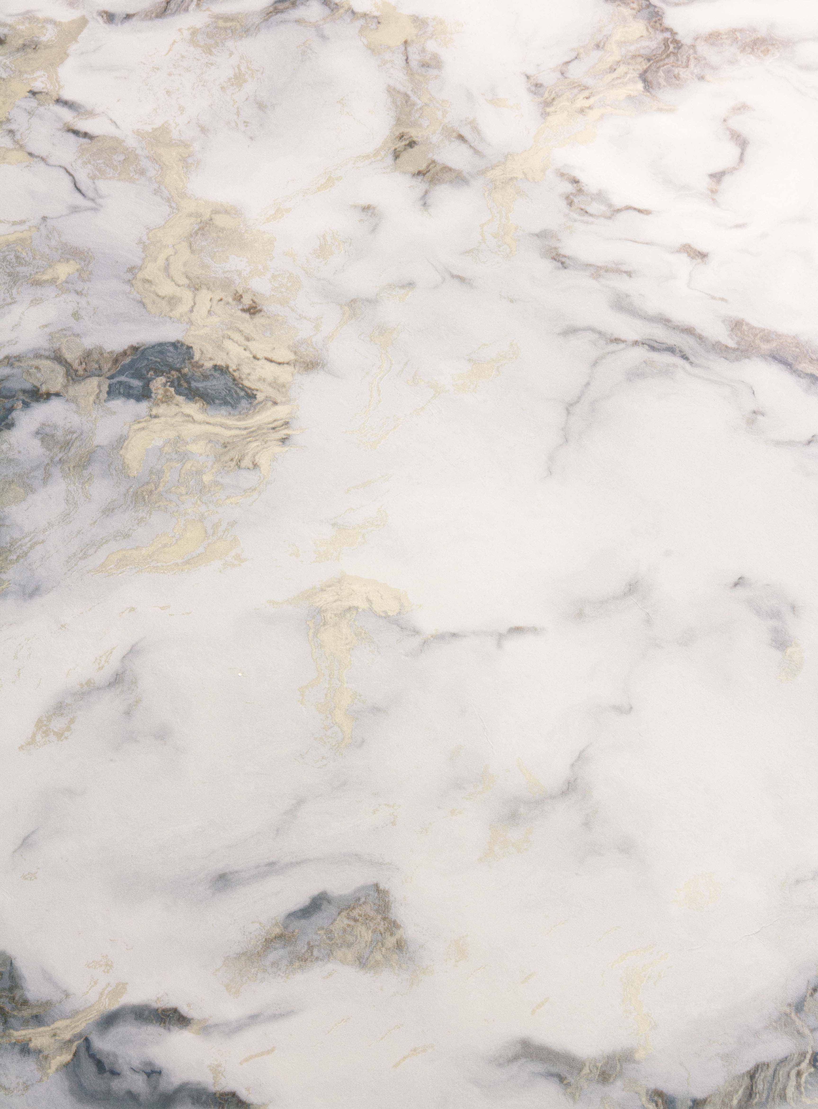 Bahia Marble Mono Gold Wallpaper