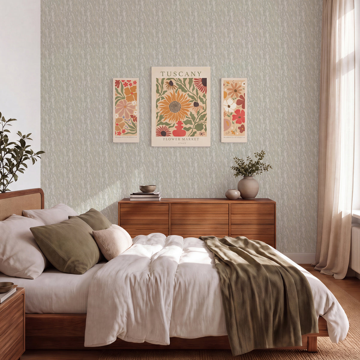 Arthouse Tuscany Flower Market 3 in 1 Canvas Set
