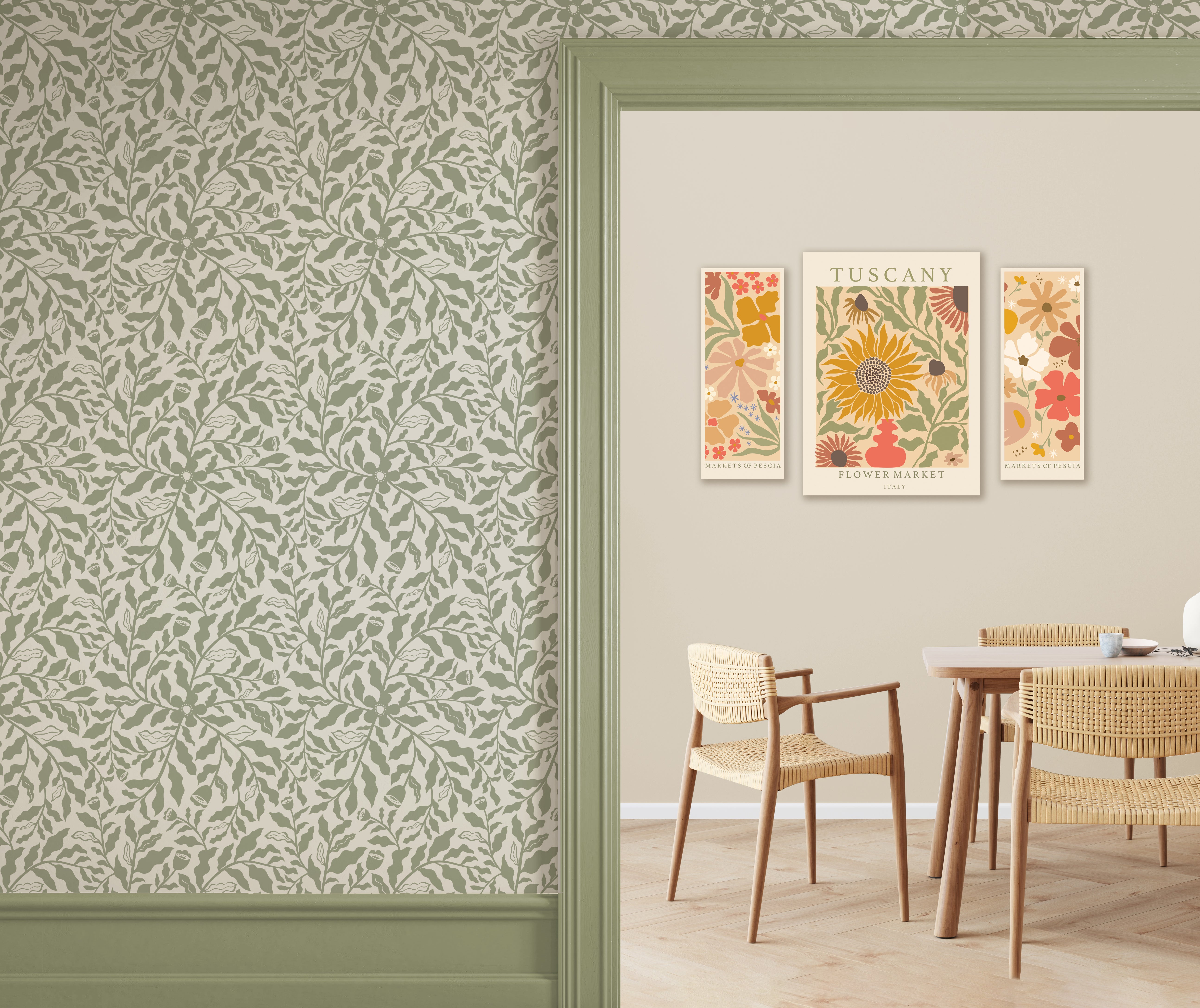 Arthouse Tuscany Flower Market 3 in 1 Canvas Set