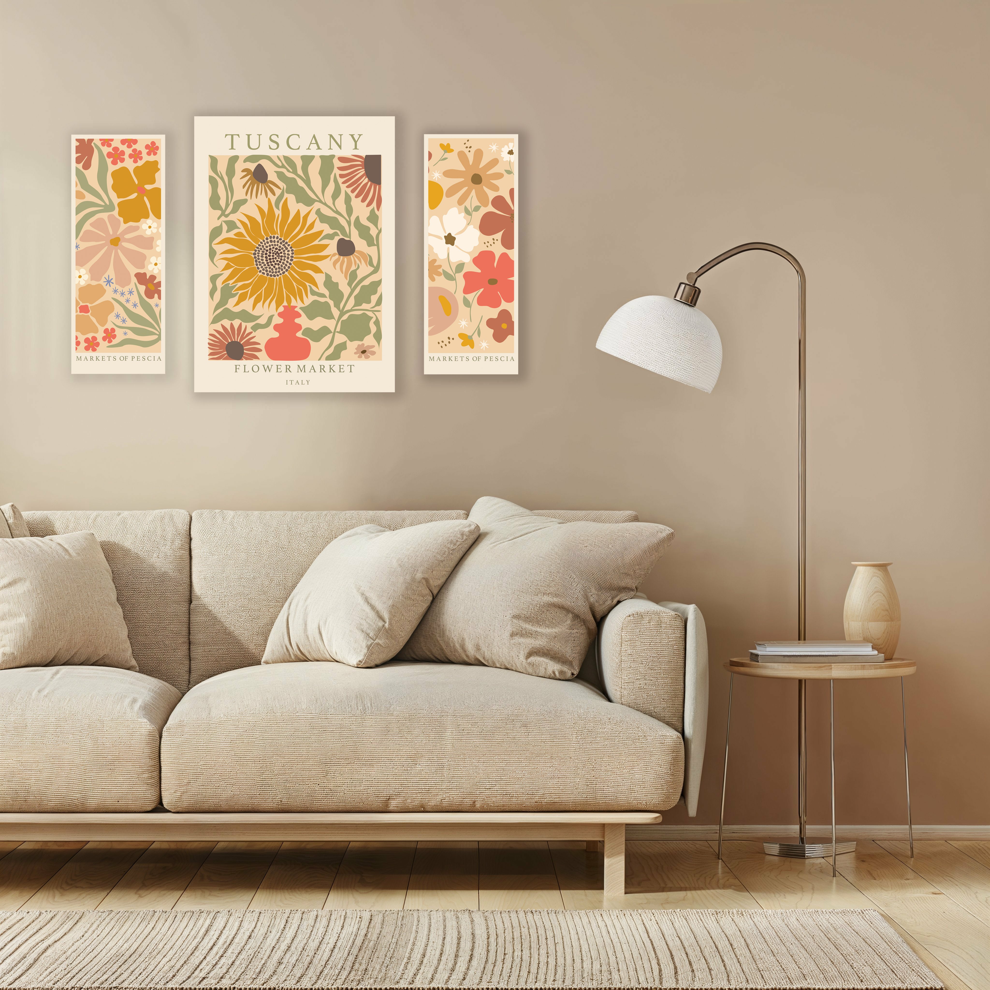 Arthouse Tuscany Flower Market 3 in 1 Canvas Set