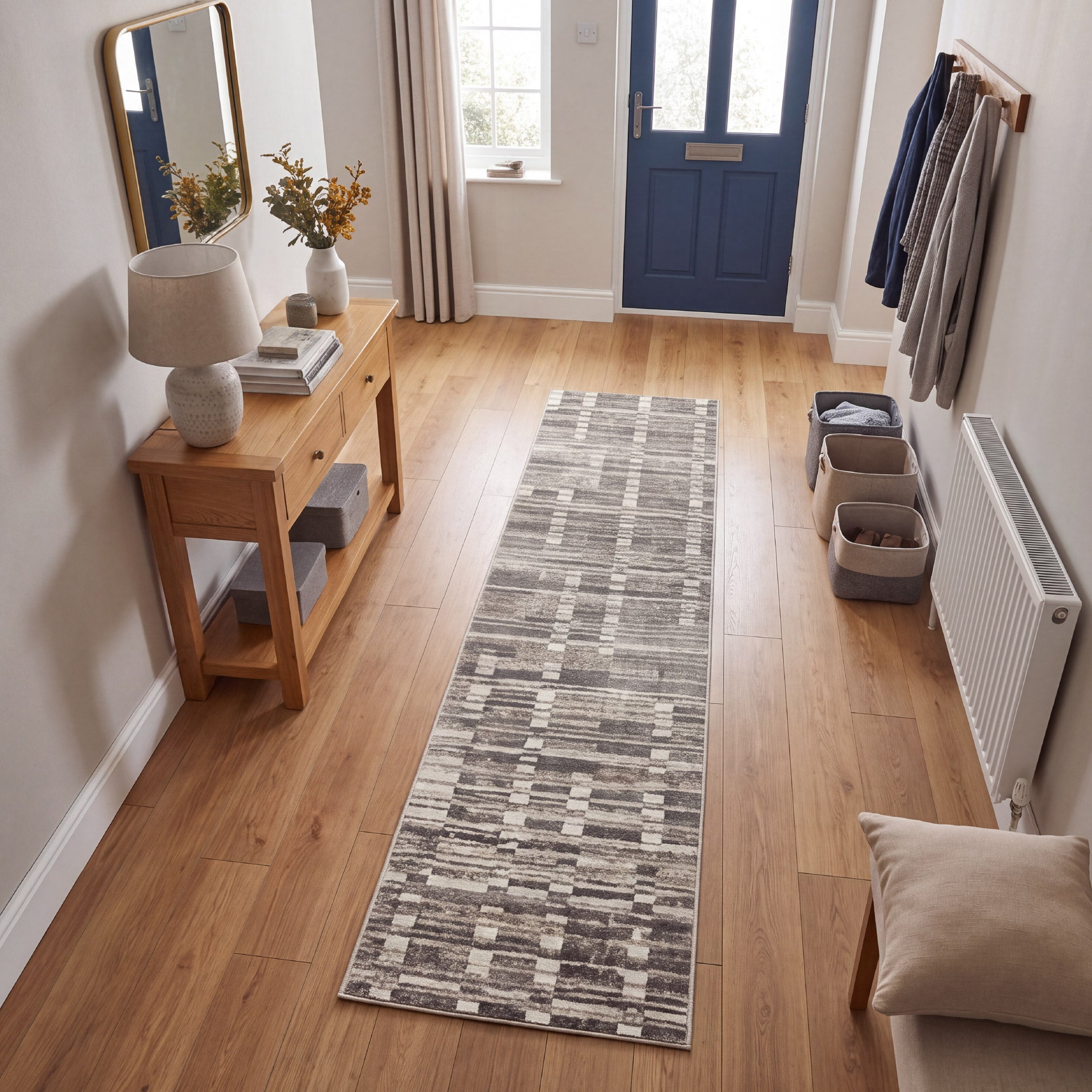 Muse Abstract Grey 60 x 230cm Runner