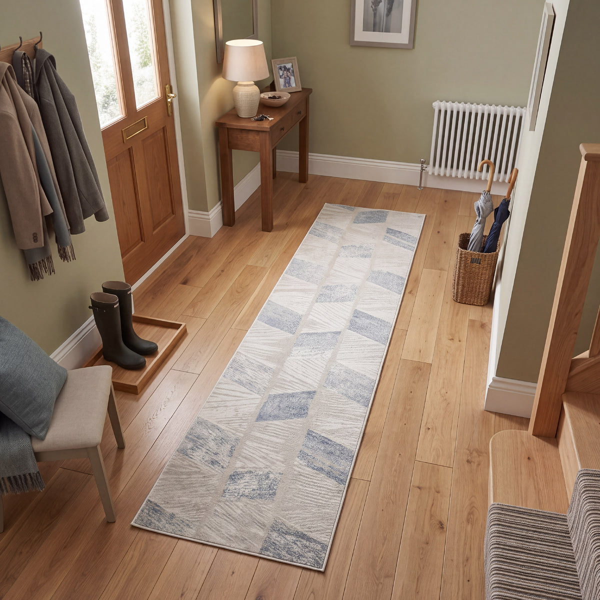 Muse Zig Zag Navy 60 x 230cm Runner
