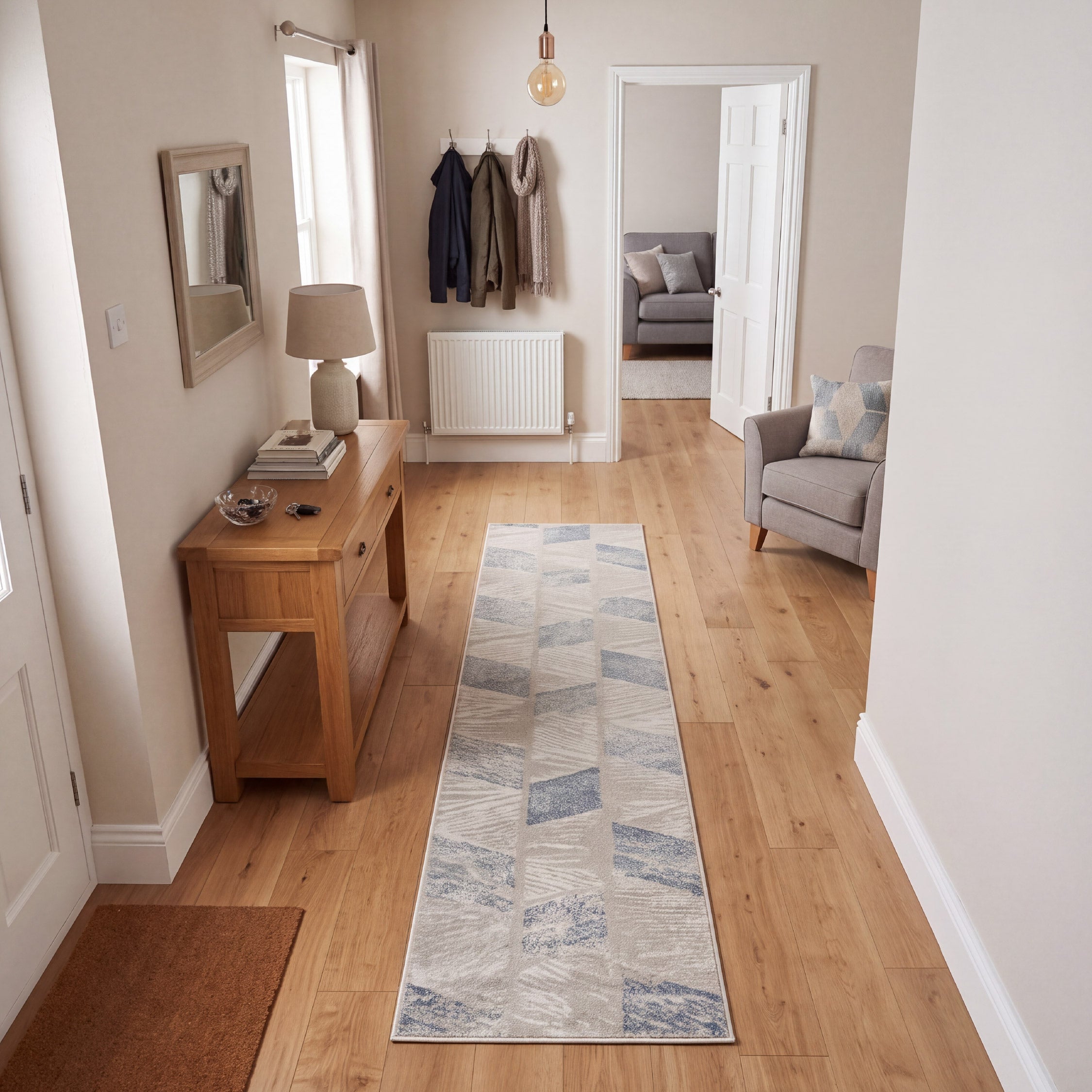 Muse Zig Zag Navy 60 x 230cm Runner
