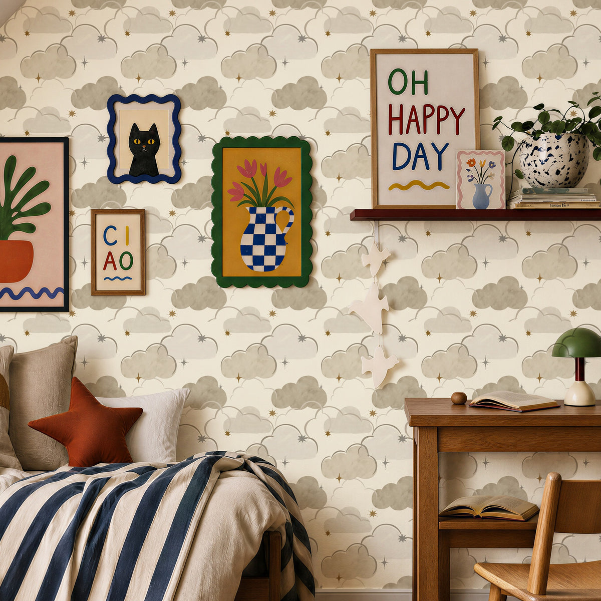 Every Cloud Beige Wallpaper