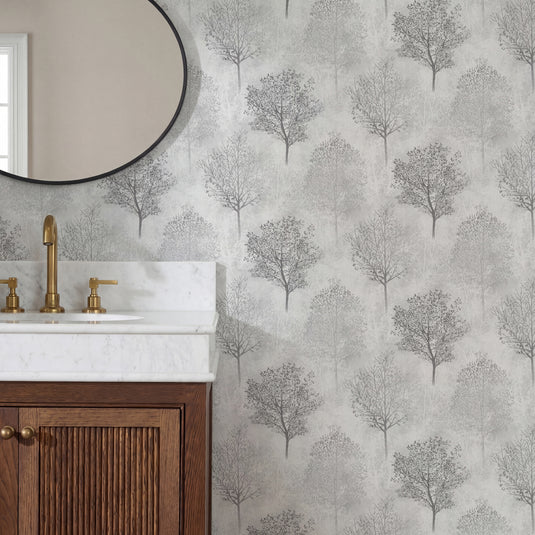 Wonderland Mono Wallpaper